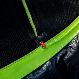 Sodo batutas su vidiniu apsauginiu tinklu LEAN Garden, 252 cm, juodas ir žalias