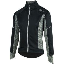 Moteriška softshell dviračių striukė CARLYN juoda‑pilka M