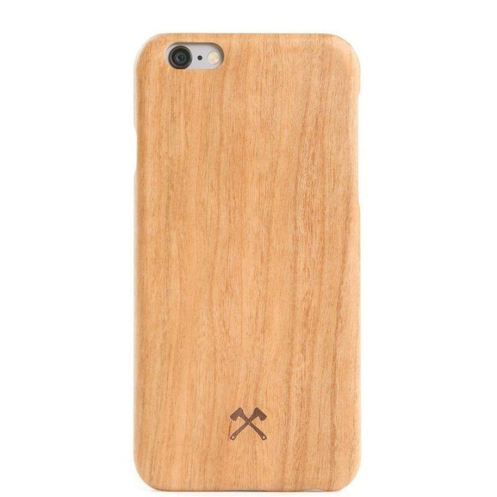 Medinis telefono dėklas iPhone 6/6s Woodcessories EcoCase, vyšninės spalvos