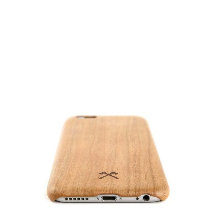 Medinis telefono dėklas iPhone 6/6s Woodcessories EcoCase, vyšninės spalvos