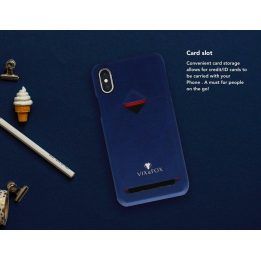 Telefono dėklas su kortelių skyriumi iPhone 7/8 Plus, tamsiai mėlynas