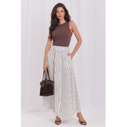 Midi ilgio sijonas Italy Moda, baltas