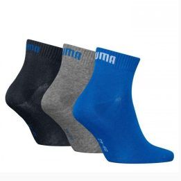 Uniseks medvilninės kojinės Puma Quarter Plain, 3 poros