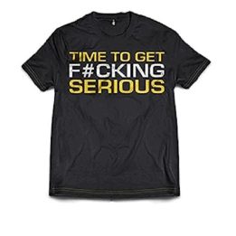 Vyriški sportiniai marškinėliai su užrašu „Time to get serious“ Dedicated
