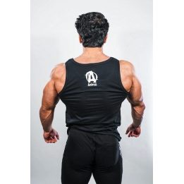Vyriški sportiniai marškinėliai be rankovių Universal Nutrition, juodi