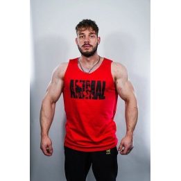 Vyriški sportiniai marškinėliai be rankovių Universal Nutrition, raudoni