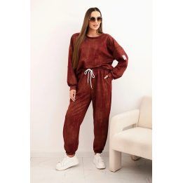 Moteriškas oversize sportinis komplektas, bordo