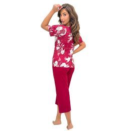 Moteriška pižama su 3/4 rankovėmis Donna, bordo