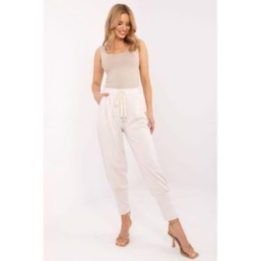 Moteriškos kelnės su kišenėmis ir juosmens raišteliu Italy Moda