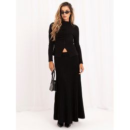 Klostuotas sijonas ITALY MODA, juodas