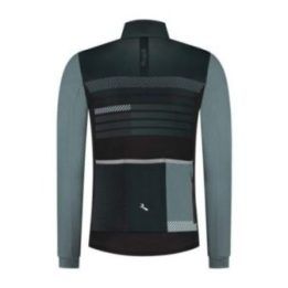 Dviratininko marškinėliai ilgomis rankovėmis Rogelli Stryde, juoda ir pilka, 2XL