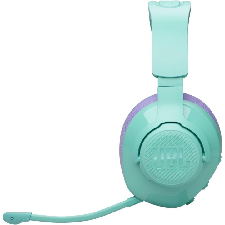 Belaidės žaidimų ausinės JBL Quantum 360, žalsvai mėlynos