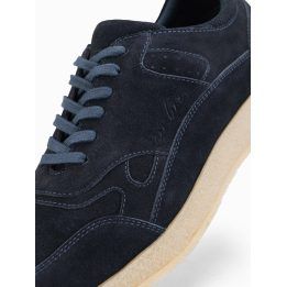 Vyriški zomšiniai sportiniai batai Ombre Clothing, tamsiai mėlyni