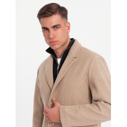 Vyriškas vienaeilis švarkelis Ombre Clothing, smėlio