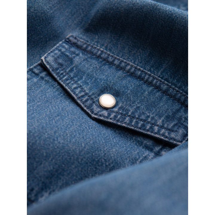 Vyriški medvilniniai džinsiniai marškiniai Ombre, mėlyni