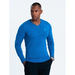 Vyriškas megztinis su siuvinėjimu ant krūtinės OMBRE CLOTHING, mėlynas