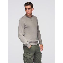 Vyriškas džemperis su dekoratyvine siūle Ombre Clothing, smėlio