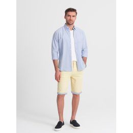 Vyriški medvilniniai chino šortai Ombre Clothing, geltoni