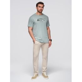 Vyriškos medvilninės sportinės kelnės Ombre Clothing, šviesiai smėlio