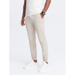 Vyriškos kelnės su uždėtinėmis kišenėmis Ombre Clothing, smėlio
