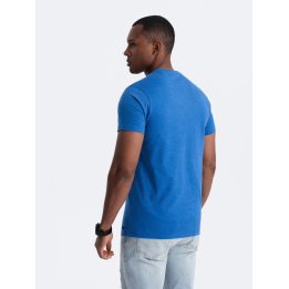 Vyriški marškinėliai su Henley iškirpte OMBRE CLOTHING, mėlyni