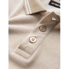 Vyriški polo marškinėliai ilgomis rankovėmis Ombre Clothing, smėlio