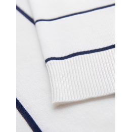 Vyriški polo marškinėliai su juostomis Ombre Clothing, balti