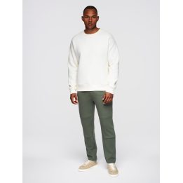 Vyriškos tiesių klešnių kelnės Ombre Clothing, tamsiai alyvuogių