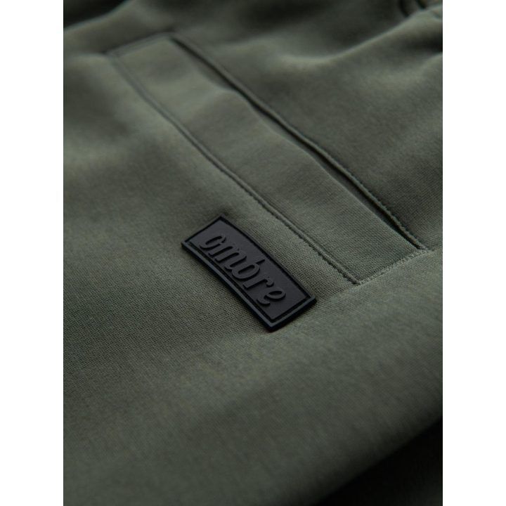 Vyriškos tiesių klešnių kelnės Ombre Clothing, tamsiai alyvuogių