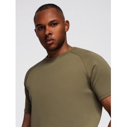 Vyriški marškinėliai su raglano rankovėmis Ombre Clothing, alyvuogių