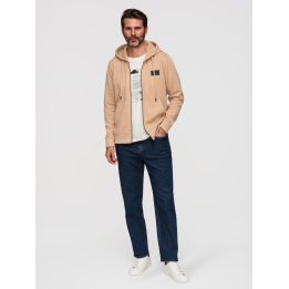 Vyriškas džemperis su gobtuvu ir antsiuvu Ombre Clothing, smėlio