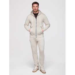 Vyriškas medvilninis sportinis komplektas Ombre Clothing, šviesiai pilkas