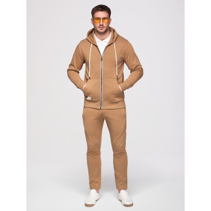 Vyriškas medvilninis sportinis komplektas Ombre Clothing, kavos