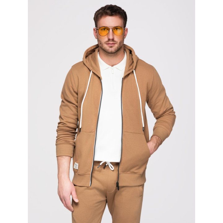 Vyriškas medvilninis sportinis komplektas Ombre Clothing, kavos