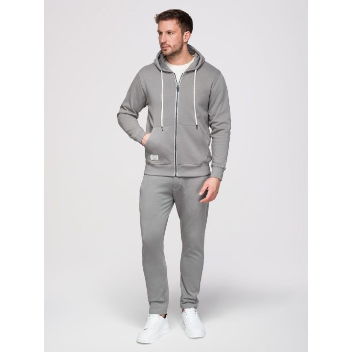 Vyriškas sportinis komplektas su užsegamu džemperiu OMBRE CLOTHING, pilkas
