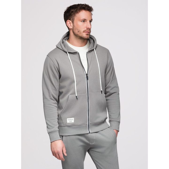 Vyriškas sportinis komplektas su užsegamu džemperiu OMBRE CLOTHING, pilkas