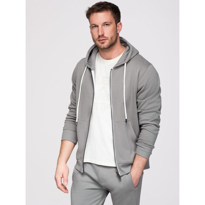 Vyriškas sportinis komplektas su užsegamu džemperiu OMBRE CLOTHING, pilkas