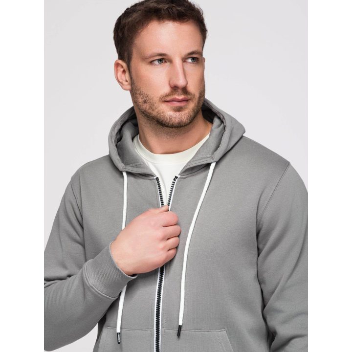Vyriškas sportinis komplektas su užsegamu džemperiu OMBRE CLOTHING, pilkas