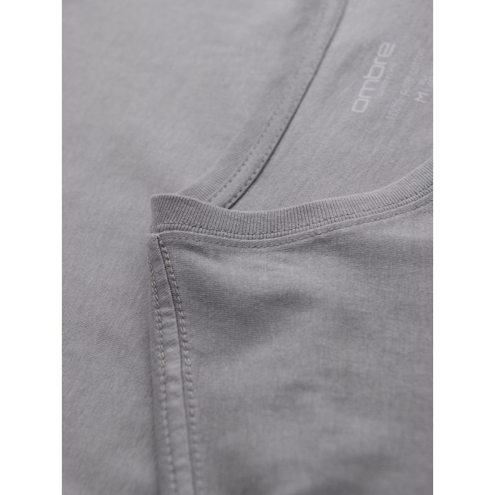 Vyriškos kelnės su atlenktomis klešnių apačiomis OMBRE CLOTHING, pilkos