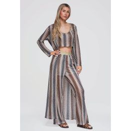 Moteriškas ilgas kardiganas Ombre Clothing, rudas