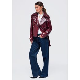 Moteriška faktūrinė striukė Ombre Clothing, bordo