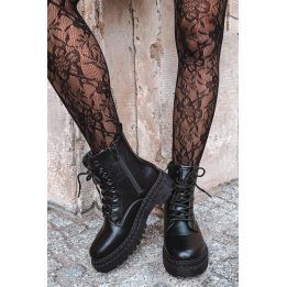 Juodi aulinukai su raišteliais ir platforma Step in style