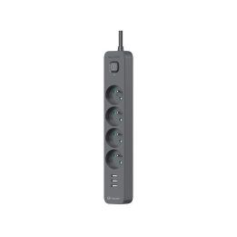 Tracer Power Line+ viršįtampių apsauga 5 m, 4 lizdai, 3 USB A