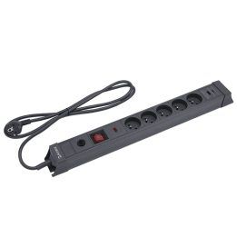 HAWK HWPS501GY viršįtampių apsauga su USB-C 20 W, 5 lizdai, 1,5 m