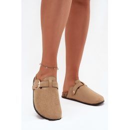 Moteriškos šlepetės su reguliuojama sagtimi Step in style, smėlio