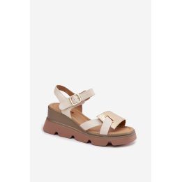 Moteriškos basutės su dirželiu per pėdą Step in style, smėlio