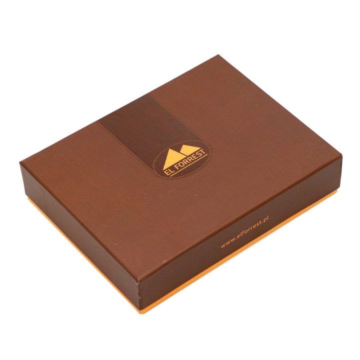 Vyriška natūralios odos RFID piniginė EL FORREST, ruda, 10 × 13 × 3 cm