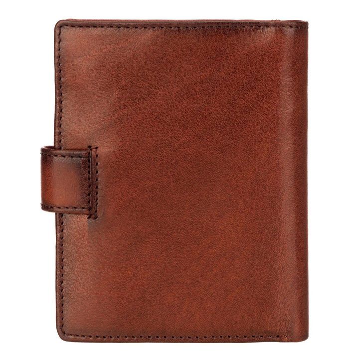 Vyriška natūralios odos RFID piniginė EL FORREST, ruda, 10 × 13 × 3 cm