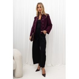 Moteriškas medvilninis švarkas Italy Moda, raudonas