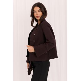 Tamsiai rudas švarkas Italy Moda